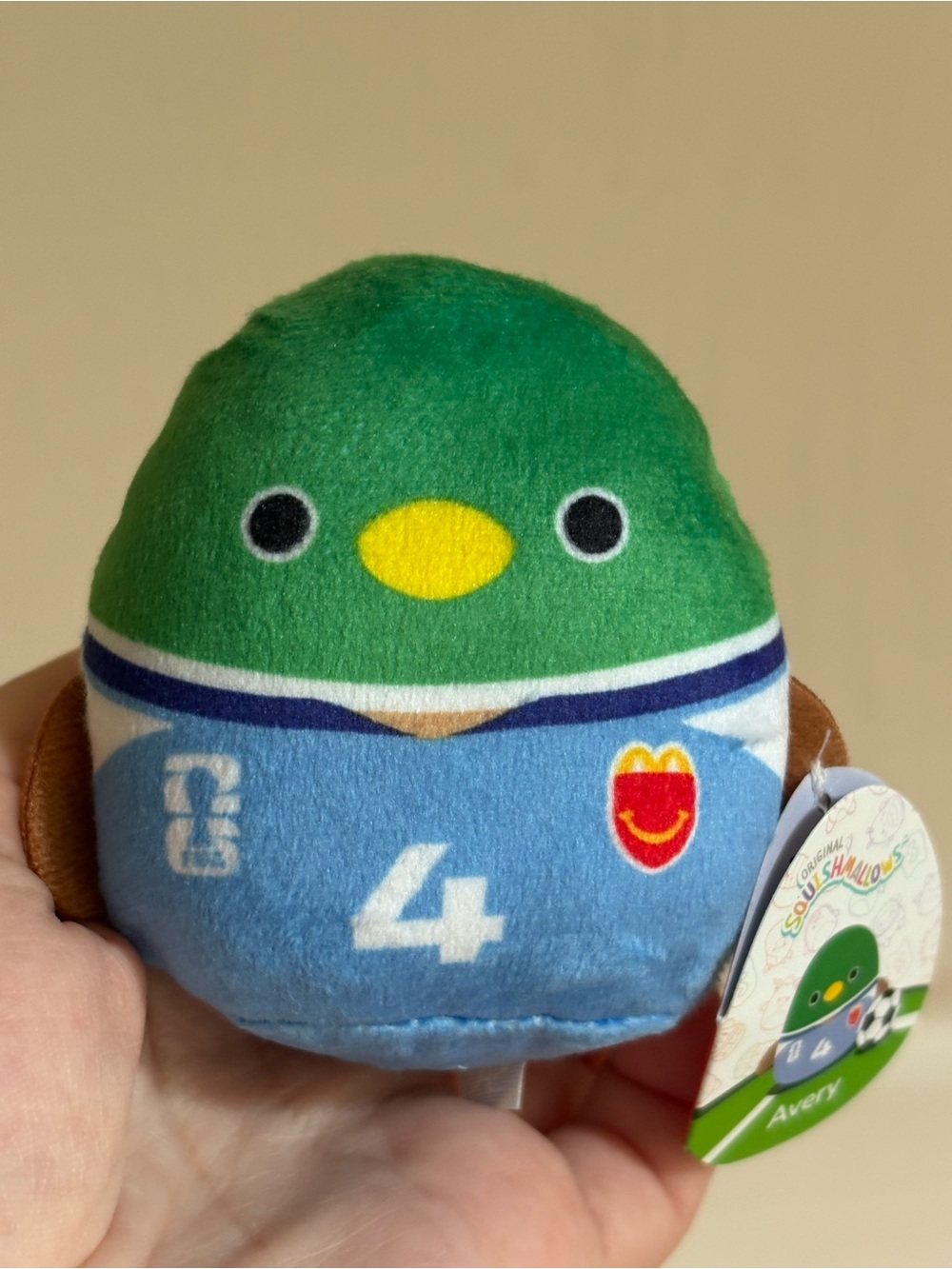 McDonald's Squishmallow Avery Plush Mallard Duck Bird Stuffed Toy